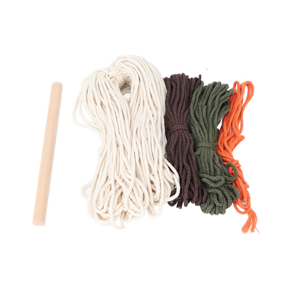 Macrame Kit Kaktusmönster Fridfullt Avslappnande DIY Vävmaterial Väska Set för Hantverksentusiaster