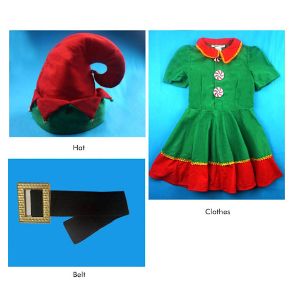 Jultomte Elf Kostym Barn Vuxen Elf Kostym Set Härlig Familj Elf Kostym Set Jultomte Elf Kostym Maskeraddräkt