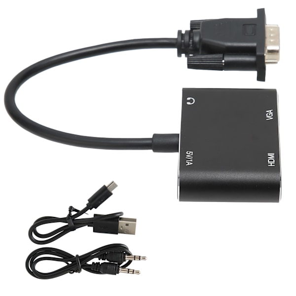 VGA hann til High Definition Multimedia Interface hunn VGA hunn adapter med lydkabel