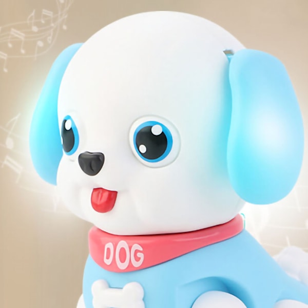 Robot Hund Leksak Gående Skällande med Ljus Elektronisk Hund Husdjur Leksak för Barn Flickor Pojkar Blå