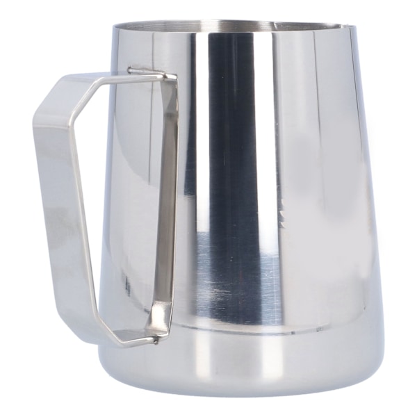 Melkeskummer i rustfritt stål 600 ml, dampet melkeskummer for melkeskummer Latte Art (600 ml (med logo))