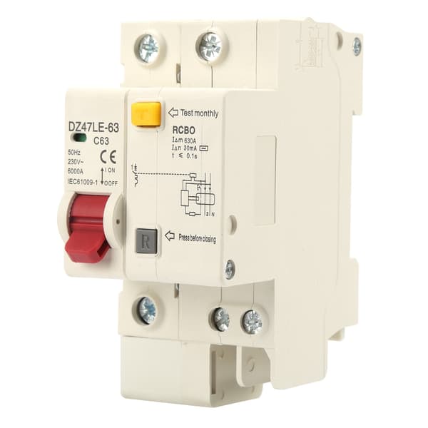 DZ47LE63 1P+N Miniatyr effektbryter Husholdningslekkasjebeskyttelse Effektbryter