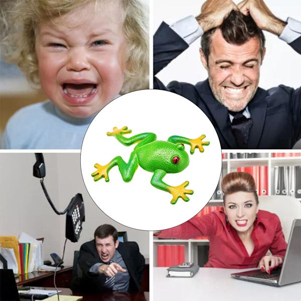 Gummi-simuleringsgroda stretchig leksak stressavlastning sensorisk leksak Spoof stressavlastningsleksak för barn vuxna