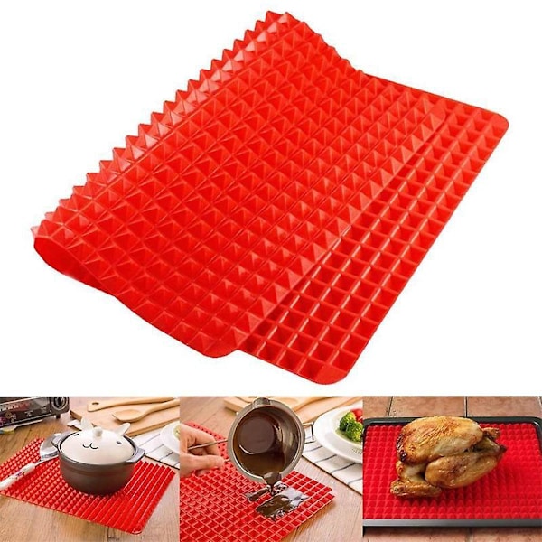 Diamond Chef Silikonpyramider Lätt att Rengöra Återanvändbara för Ugn Grill inomhus BBQ 39*27.5cm