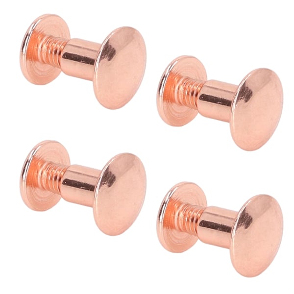 90 sæt bogbindningsskruer ensartet belægning buede overflader galvanisering behandling metal søm nitter studs til DIY læder guld