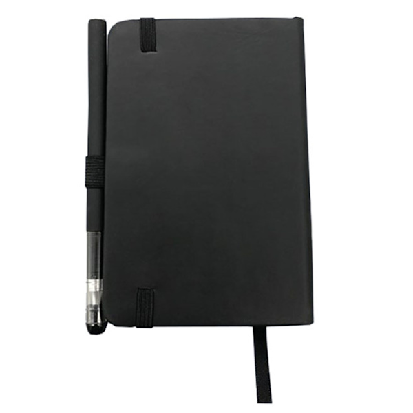 Anteckningsblock Svart Utseende PU Papper 14,5x21x 1cm Praktisk Bärbar Journal Notebook för Skolmötesplanering
