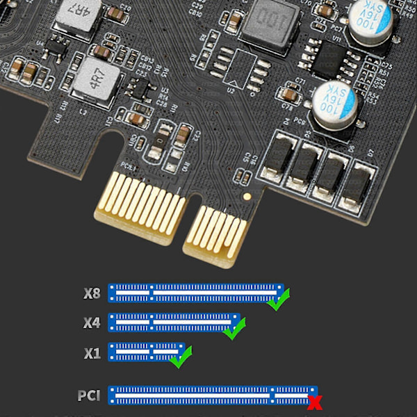 5 Portar Pci-e Till Usb 3.0 Typ C Adapterkort 3x Usb +2 Typ C Pcie Expansion