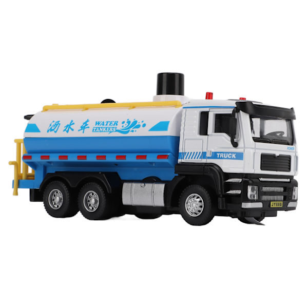 1/50 Vatten Tanker Modell Legering Pull Back Vatten Spray Sprinkler Lastbil Leksak för Pojkar Flickor Gåvor