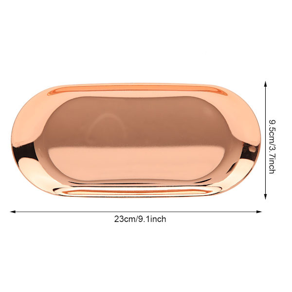 Stor oppbevaringsbrett 430 rustfritt stål aromaterapi stearinlys verktøy brett arrangør Rose Gold