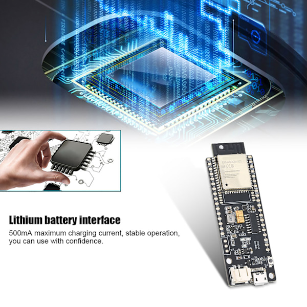 För TTGO REV1 ESP3-WROOM-32 Modul 4MB flashminne kompatibel för Arduino/MicroPython