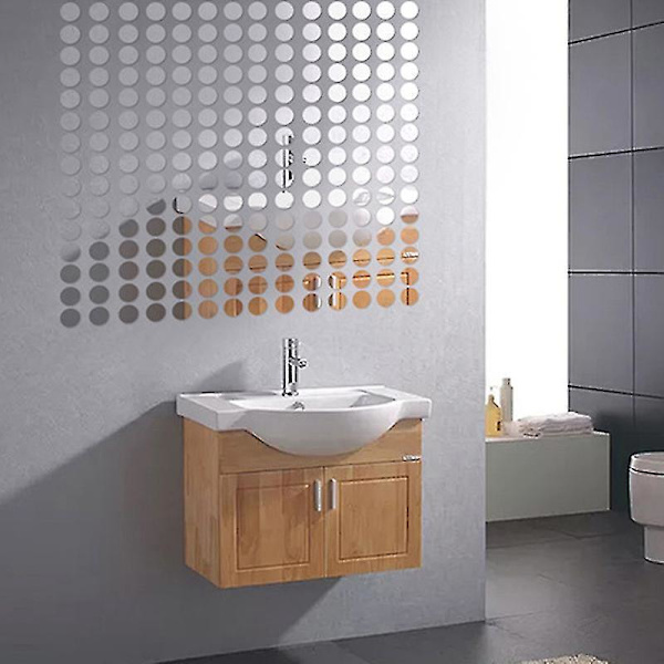 Reflekterande självhäftande Pet Crystal Mirror Väggdekaler - 50*100cm