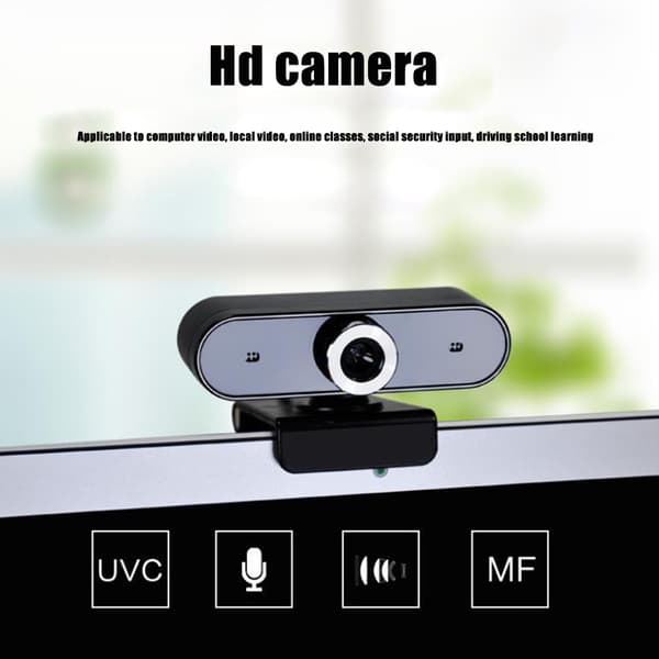 HD Webcam Roterbar Webkamera Med Mikrofon Til Konference Videoopkald Fjernundervisning Computer