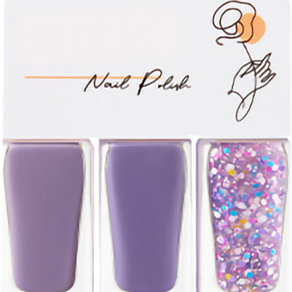 3-pack Vattenbaserat nagellackset för kvinnor, lätt att skala av, snabbtorkande nagellack för dejting, halloweenfest T08