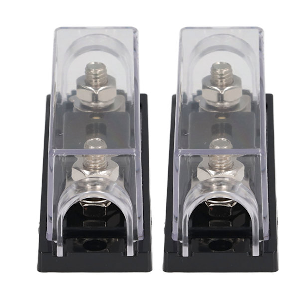 2PCS 200A 48V Säkringshållare med 4PCS Terminaler 4 PCS Krympslangar för Bil Ljud Lastbil RV Båt