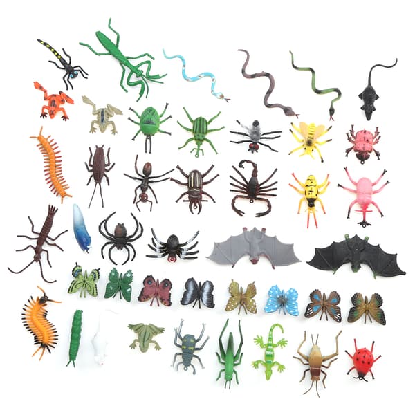 43 st / set Dinosaurier Insekter Modell Hög Simulering Barn Utbildning Modell Set Dinosaurier Modell