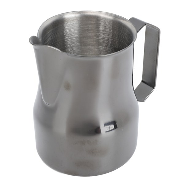 Milk Pitcher 450ML 304 Stainless Steel Frothing Cup Drip Free Coffee Steaming Pitcher Titanium Black