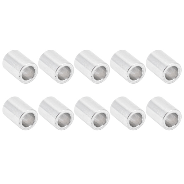 10 stk Aluminiumslegering Avstandsstykke Rund Ugjenget Standoff Støttetilbehør Ytre diameter 6mmLang 8mm