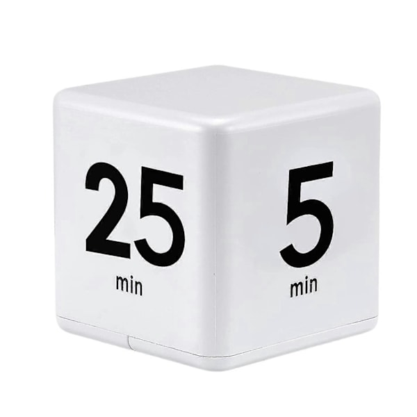 Gravity Sensor Cube Timer Køkken Timer - 25-5-45-15 Minutters Nedtælling og Tidsstyring