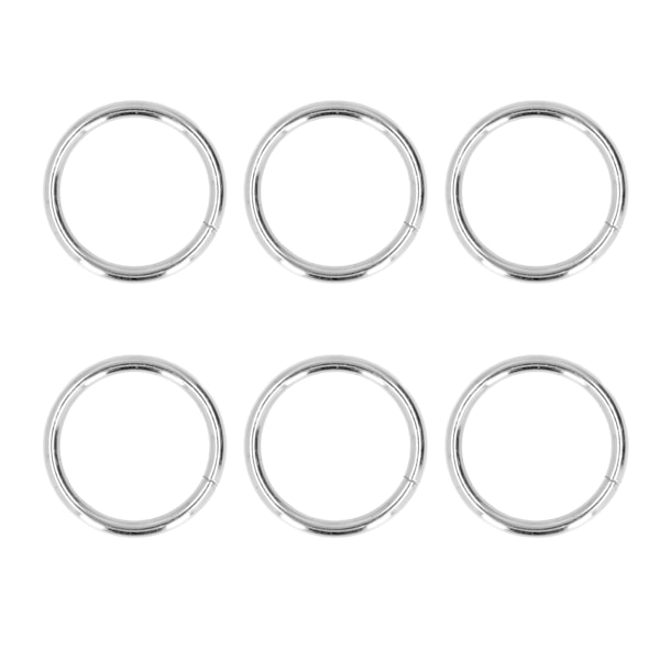 50 stk metallringer - robuste, holdbare, rustfrie, utsøkte, brede bruksområder - metall O-ringer for klær, vesker, ryggsekker - sølv