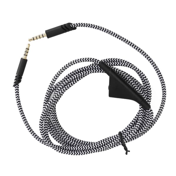 Förlängningskabel för spelheadset, ersättningsflätad hörlursförlängningskabel med volymkontroll för Astro A10 A40 A40TR