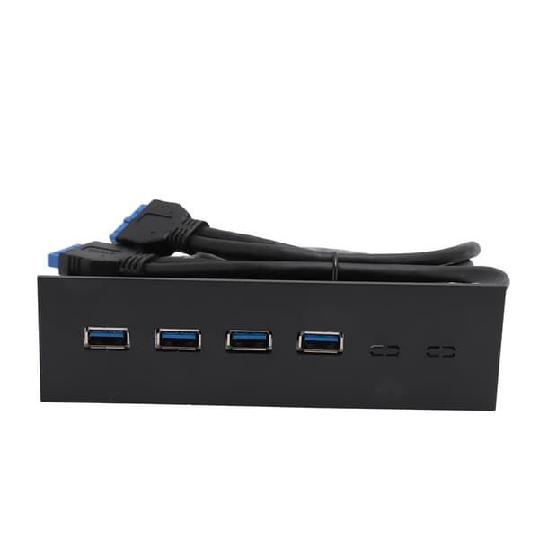 USB 3.0 Frontpanel Hub 5,25 tommer 4 porter 5 Gbps Stabil Plug and Play Optisk stasjon Frontpanel for stasjonær PC-hovedkort