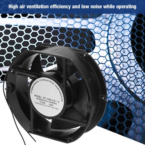 FP-108EX S1-S AC Aksialventilator AC220V 38W Oval Kugleleje Ventilationskøleventilator