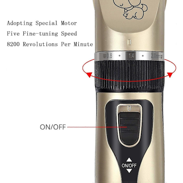 Clipper Trimmer Hunde Kat Hårklipper Professionel Dyrehårstrimmer Kæledyrstrimmer Med 4 Begrænsningskamme