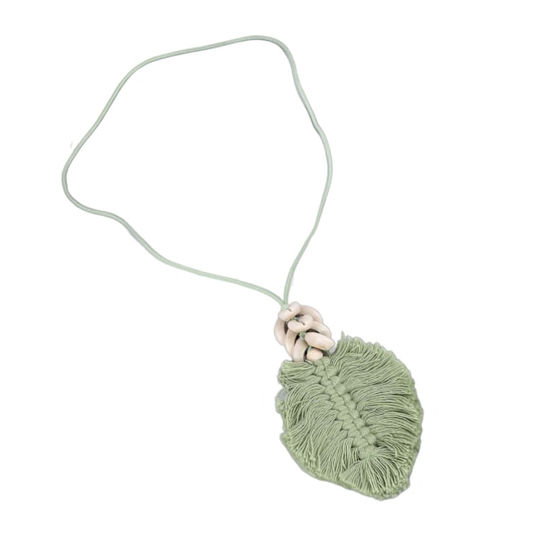 Bladformad halsband bohemisk lantlig stil vardagligt halsband långt tofshänge handgjort halsband grönt