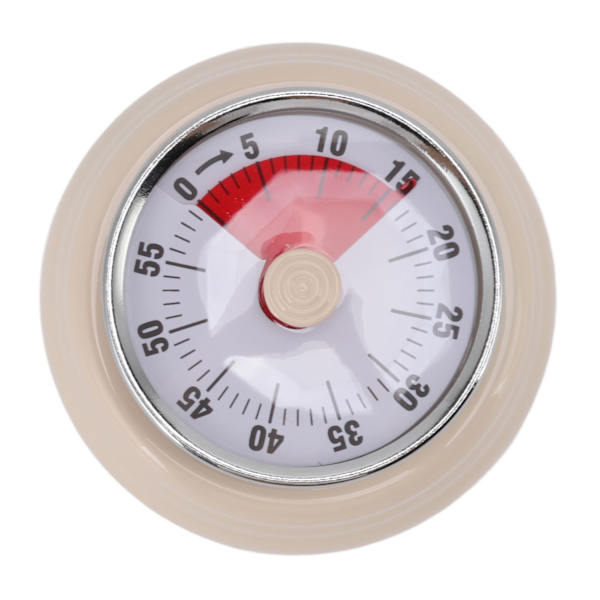 Magnetcirkulært timer 60 minutters visuel nedtællingstimer til lærere klasseværelse børn lektier læsning voksne madlavning kontor fitness beige