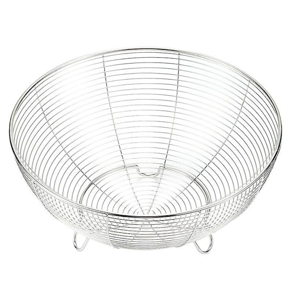 Silvery Countertop Fruit Bowl - Wire Basket for Fruits, Breads, Vegetables, Snacks, and Household Items Storage