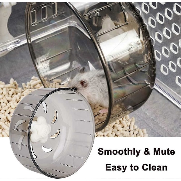 5.1 Tum Tyst Hamsterhjul, Hamsterleksaker för Hamsterbur, Supertyst Spinner Träningshjul