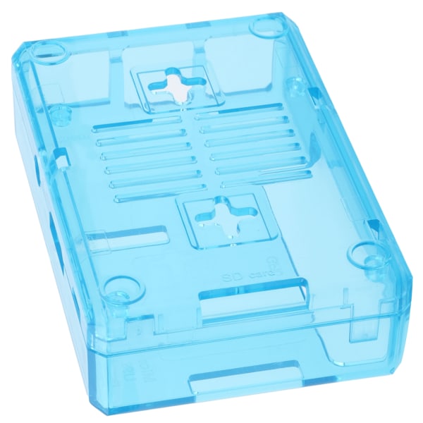 Skal Beskyttende Frosted Box Case Cover ABS til Raspberry Pi 3B 3B+ D Style med Skrue (Blå)