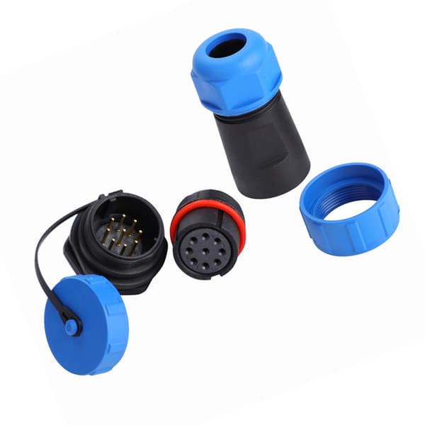 IP68 SP21 7-pin vanntett plast luftfartspluggkontakt (9-pin)