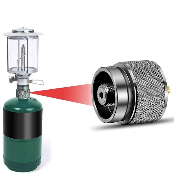2 st Campingkök Adapter 1 Lb Propantank Ingång EN417 Lindalventil Utgång Cylinder LPG Behållare Adapter