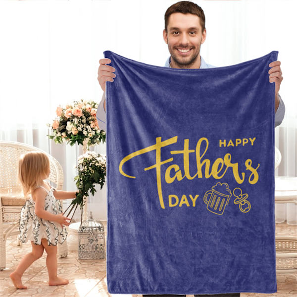 Nap Teppe Polyester Hjemmekontor Hotell Reise Ferie Teppe med Ord for Far Gave 80x100cm/31.5x39.4in