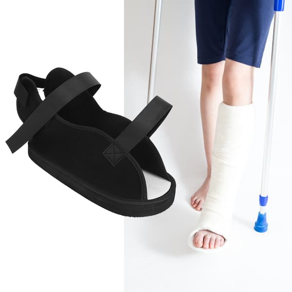 Post Op Sko Öppen Tå Fraktur Gips Skyddande Ben Fotstöd Hälsovårdsutrustning M