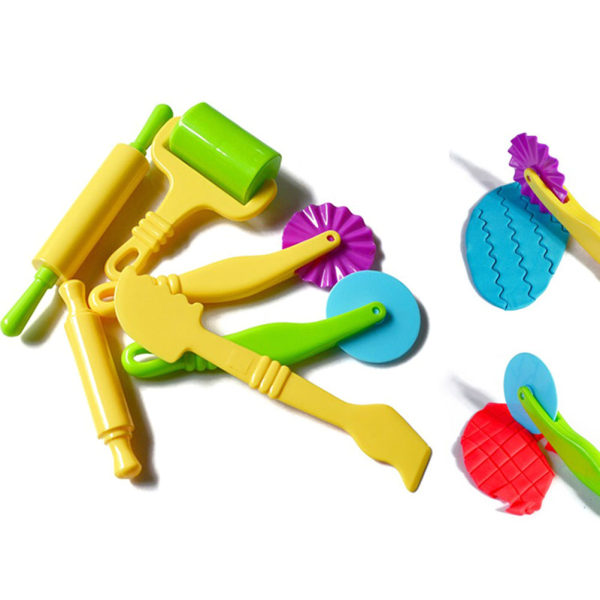 Färgglada Set för barn - 6 st, 3D Plasticine Toy Kit för tidig inlärning