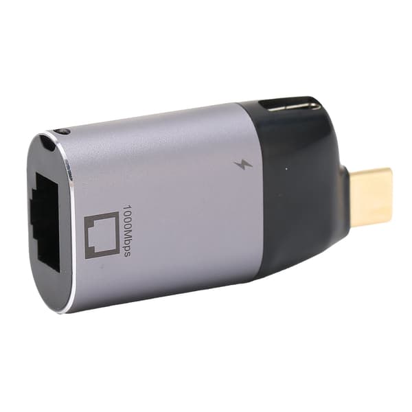 USBC til RJ45-adapter i aluminiumslegering, han til hun PD3.0 Ethernet-opladerkonverter