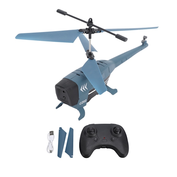 Fjärrkontrollhelikopter 3.5-kanals intelligent hinderundvikande blå fjärrkontrollhelikopter