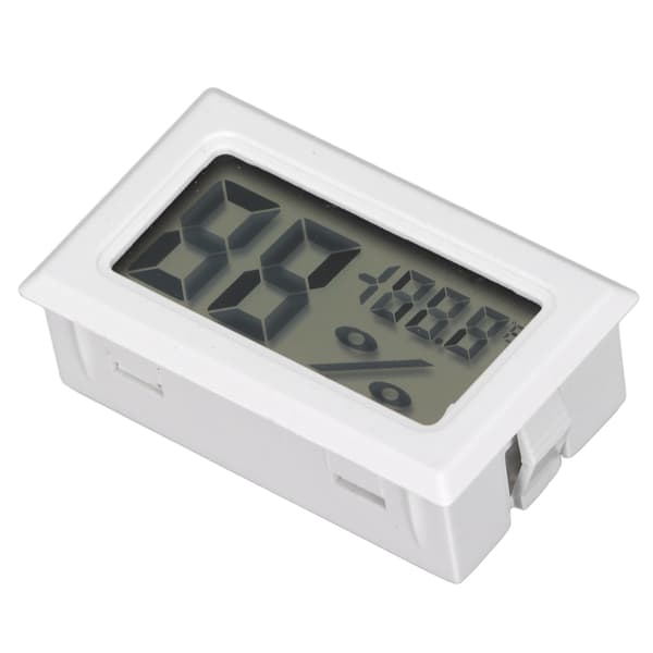 Mini Digital Hygro Termometer Hvid Bærbart Elektronisk Hygrometer til Hjemmevinkældre