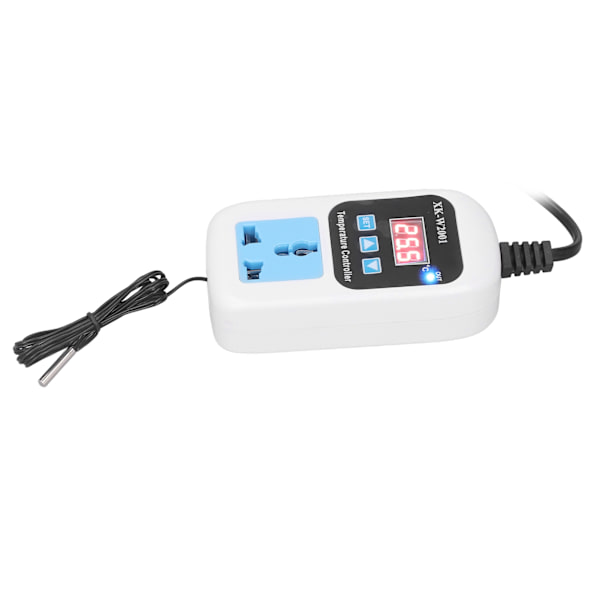 Temperaturregulator Automatisk justerbar digital display Elektronisk sockeltermostat för växthus EU-kontakt 110-220V