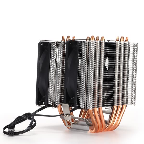 CPU-køler 6 rene kobbervarmerør Lydløs køleplade med RGB til universel stationær computer