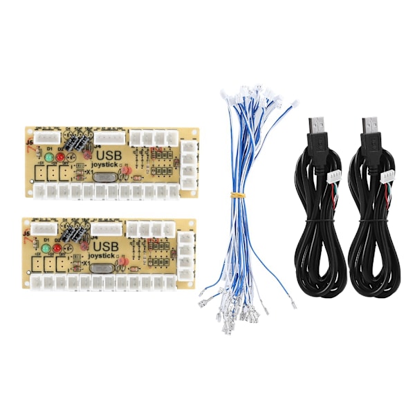 Tarvikkeet Arcade Zero Delay USB -enkooderisarjalle DIY -sarja Peli USB -kaapeli LED -painike