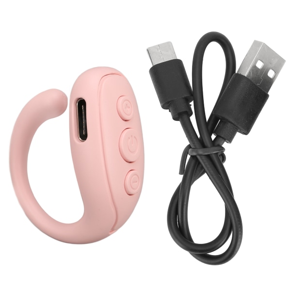 Mobiltelefon Bluetooth-fjernbetjening ABS-ringform Lang batterilevetid Kamerafjernbetjeningsudløser til tablet Pink