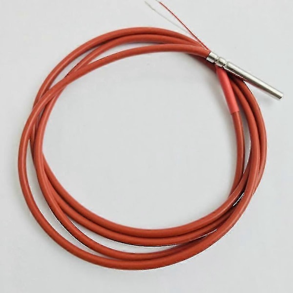 2-tråds Pt1000 Temperatursensor Termistor Silikongelbelagd 1,5 meter Sond 45mm X 5mm -50-180