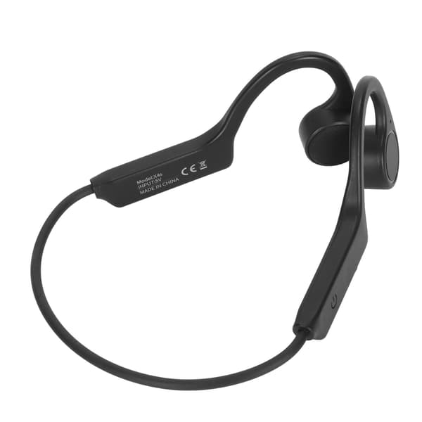 Bone Conduction Hovedtelefon Bluetooth 5.0 IP56 Vandtæt Indbygget Mikrofon Trådløst Åbent Øre Headset til Løb Vandring Sort