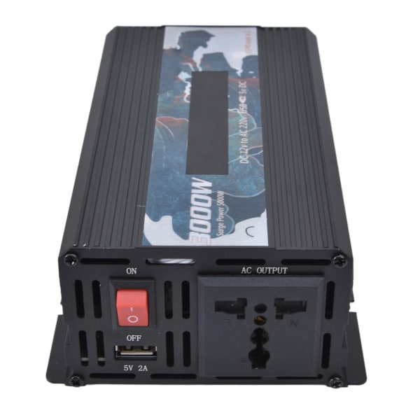 300W Smart Power Converter med Display Aluminiumlegering DC12V till AC220V Power Inverters