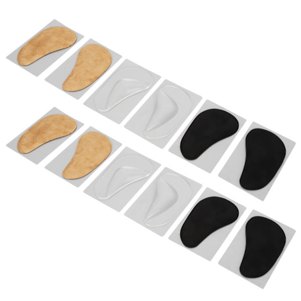 6 par bågstödssko-inlägg Adhesive Gel Återanvändbar Arch Pad för Plantar Fasciitis