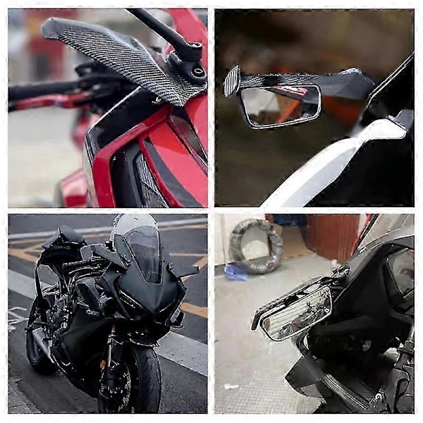 Universell Justerbar Sidokåpa Spoiler med Speglar för Motorcykel, kompatibel med CBR650R YZF R1 YZF R6 T-MAX5