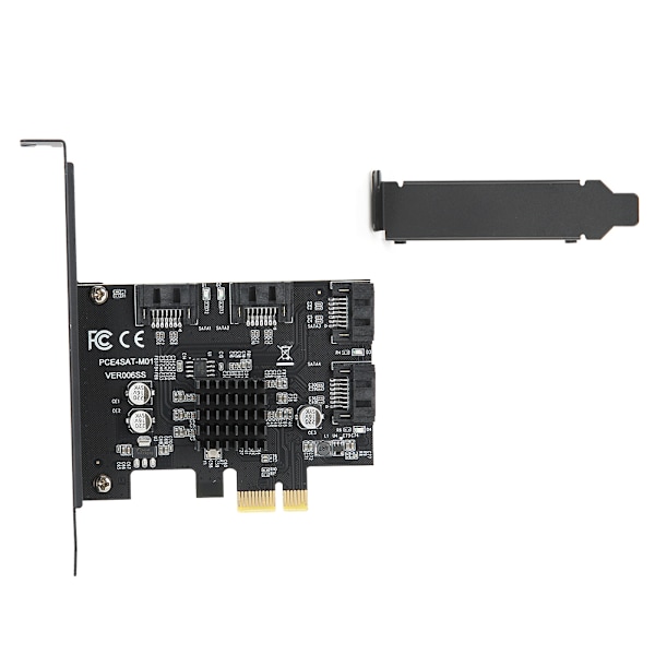 SATA3.0 till PCI E expansionskort Svart ABS 4 port 6G adapter hårddiskkort Stöd för PM